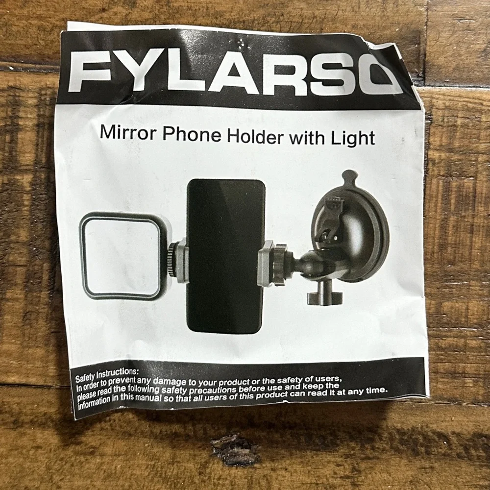 MIRROR PHONE HOLDER WITH LIGHT - BRAND NEW